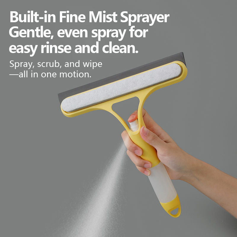 ✨Three-in-one spray glass cleaning scraper