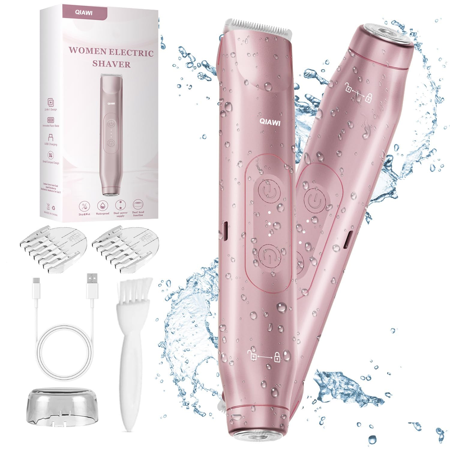 🧴Last 3 Hours: 2nd only$9.99!QIAWI2-in-1Women's Electric Shaver-Dual Head PrecisionTrimmer