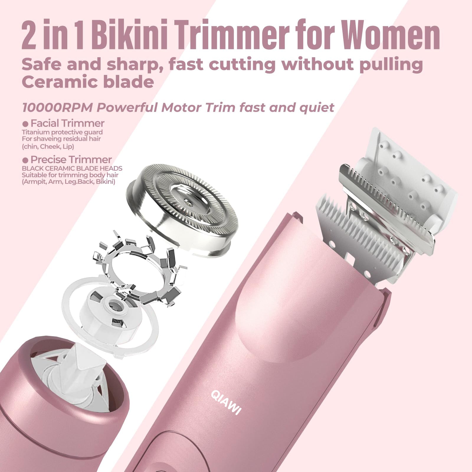 🧴Last 3 Hours: 2nd only$9.99!QIAWI2-in-1Women's Electric Shaver-Dual Head PrecisionTrimmer