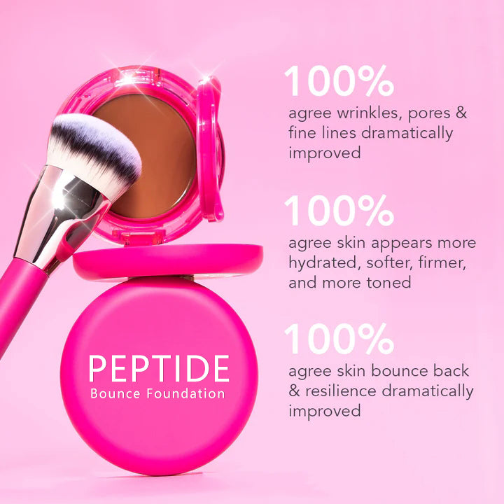 Final 3 Hours: 60% OFF- Peptide Bounce Foundation with Brush FREE !