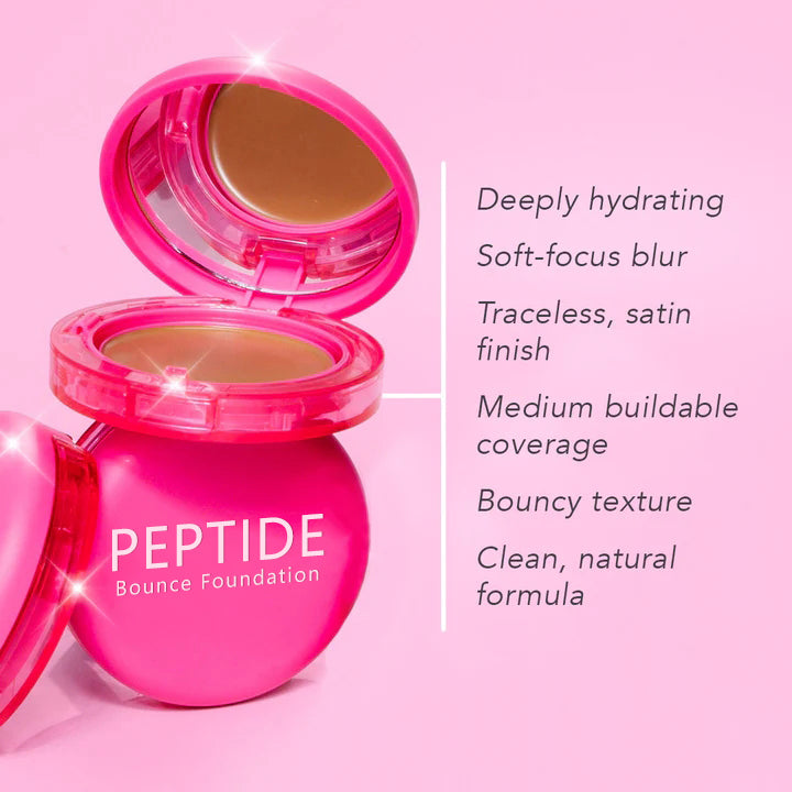 Final 3 Hours: 60% OFF- Peptide Bounce Foundation with Brush FREE !