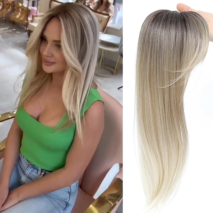 👱‍♀️Flawless Long-Layered Hair Topper for Women - Natural Volume, Ultra-Thin Base, Instant Chic, Youthful Look