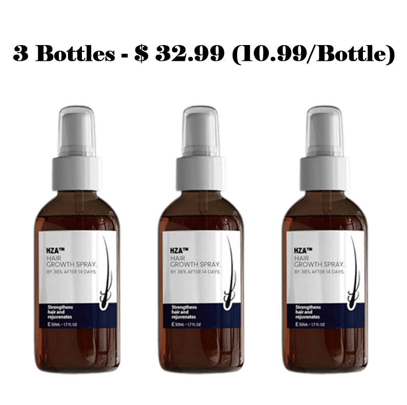 🌿 HZA™ Natural Hair Regrowth Spray – 70% OFF Ends Tonight!