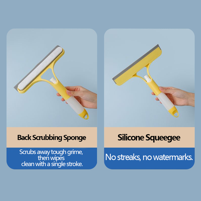 ✨Three-in-one spray glass cleaning scraper