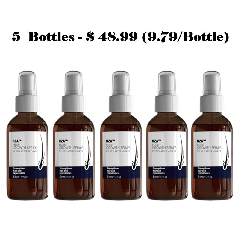 🌿 HZA™ Natural Hair Regrowth Spray – 70% OFF Ends Tonight!