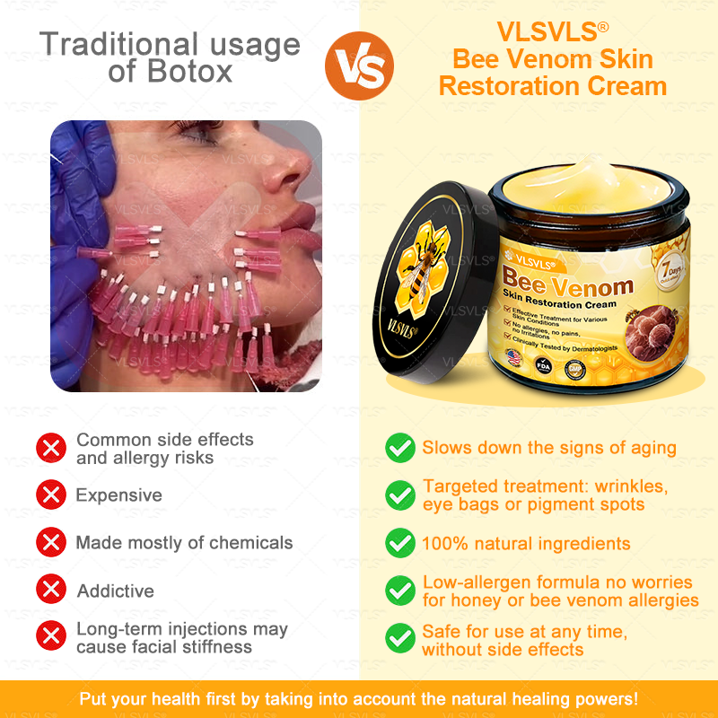 Made and Shipped from USA ✨ VLSVLS® Bee Venom Skin Restoration Cream 🔥 LAST DAY 80% OFF 💎