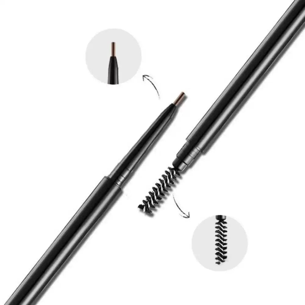 Ultra-fine 1.5mm double-ended eyebrow pencil..