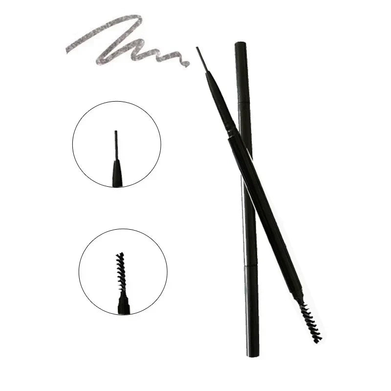 Ultra-fine 1.5mm double-ended eyebrow pencil..
